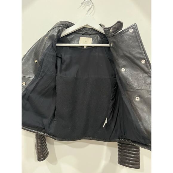 IRO Rojan Brown Biker Leather Jacket - Picture 5 of 16